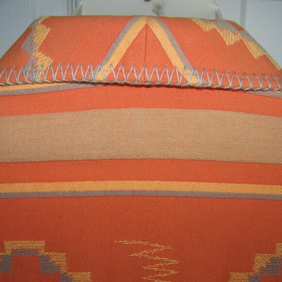 Coldwater Creek Blazer Orange Native American Print Three Button Long Sleeve - Picture 9 of 11